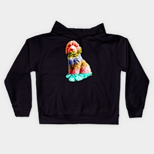 Rainbow Cockapoo Kids Hoodie